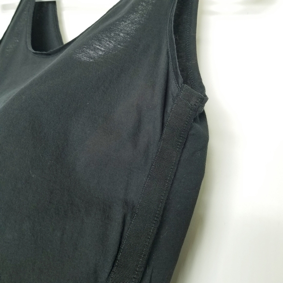 J Crew Black Sleeveless Tank Lightweight Multimedia With a sheer Beaded Panel XS - Picture 8 of 10
